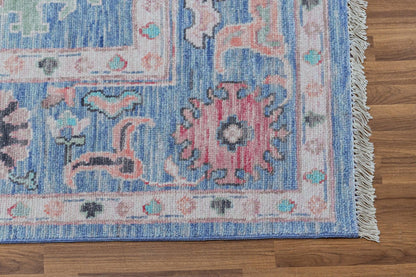 Dining Room Blue Multicolor Wool Entryway Area Rug