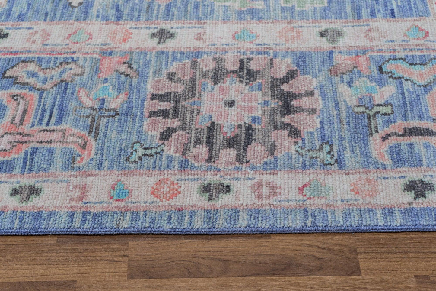 Dining Room Blue Multicolor Wool Entryway Area Rug