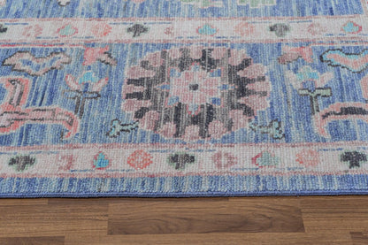 Dining Room Blue Multicolor Wool Entryway Area Rug