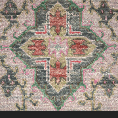 Oushak Wool Traditional Hand Knotted Bedroom Rug