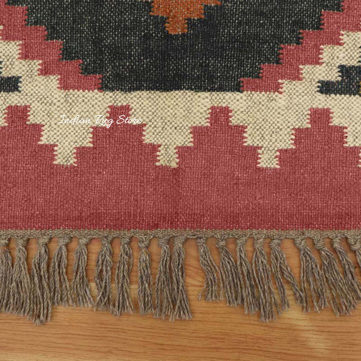 Hand Woven Bordered Multicolor Bed Room Area Rug