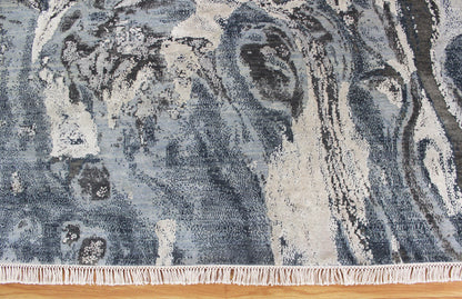 Blue Hand Knotted Home Decor Large Area Rug - Indian Rug Store