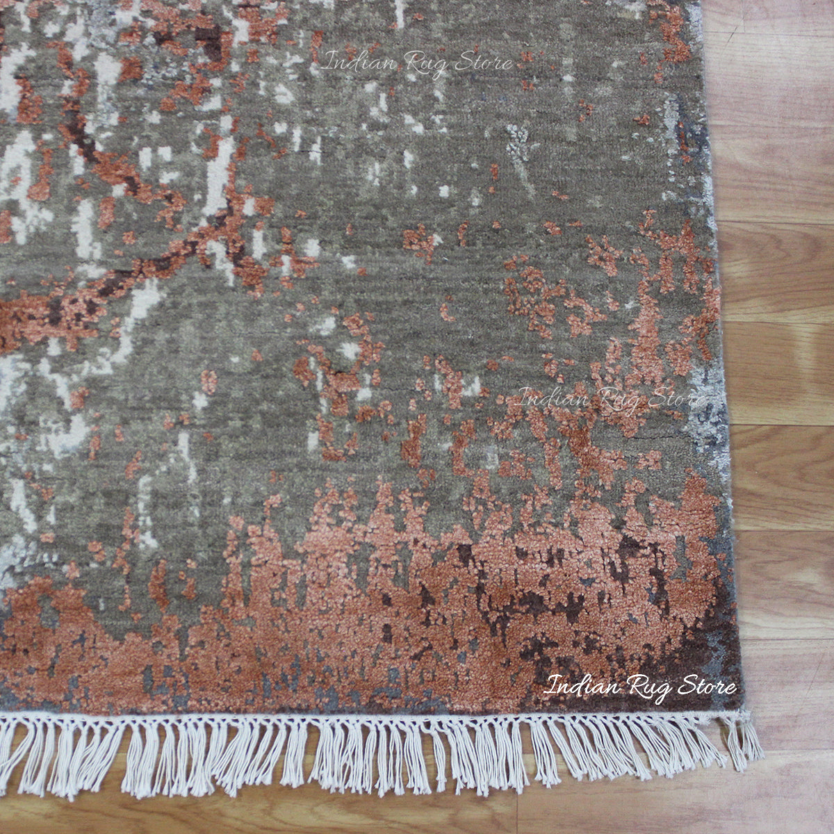 Gray Traditional Hand Knotted Outdoor Large  Area Rug