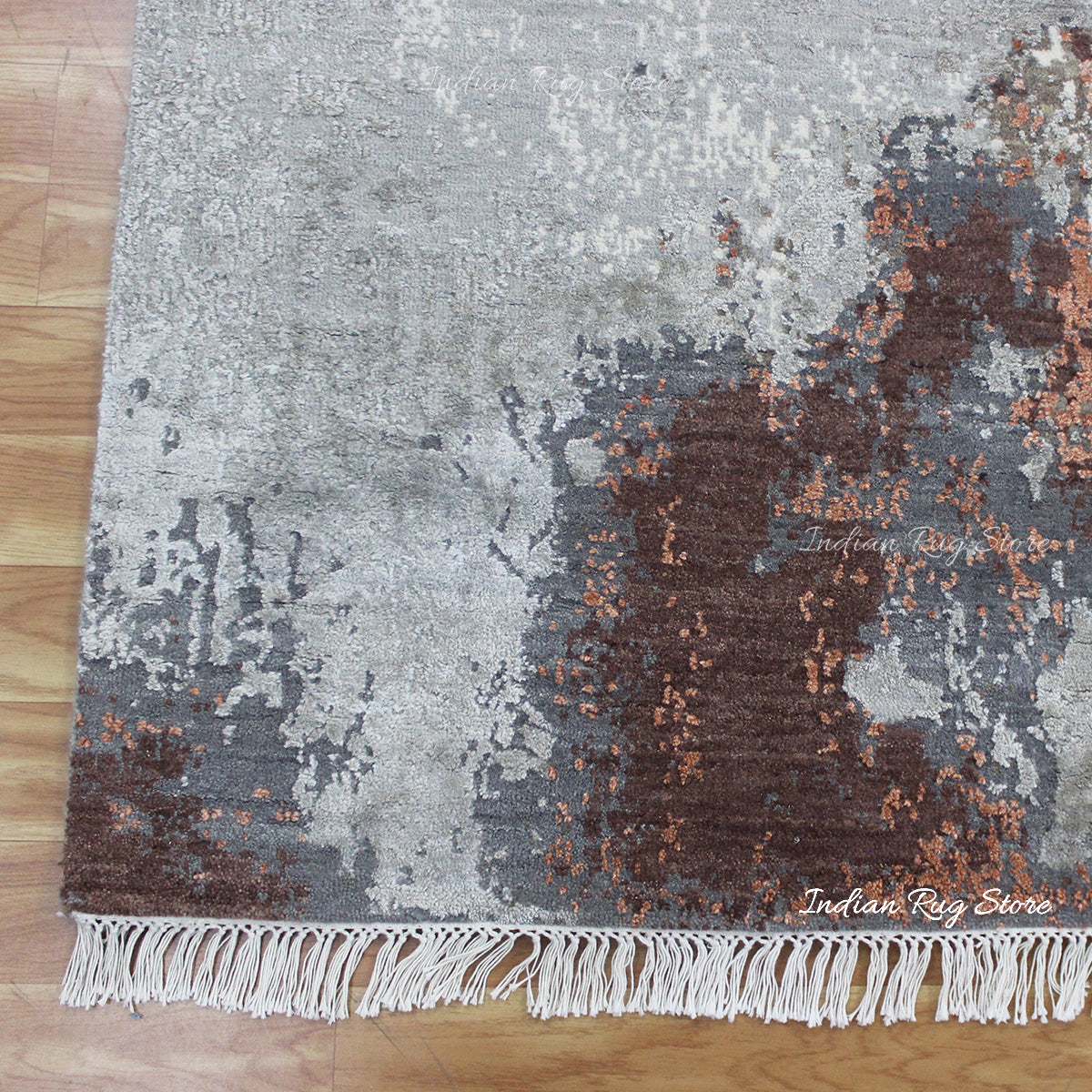 Gray Traditional Hand Knotted Outdoor Large  Area Rug