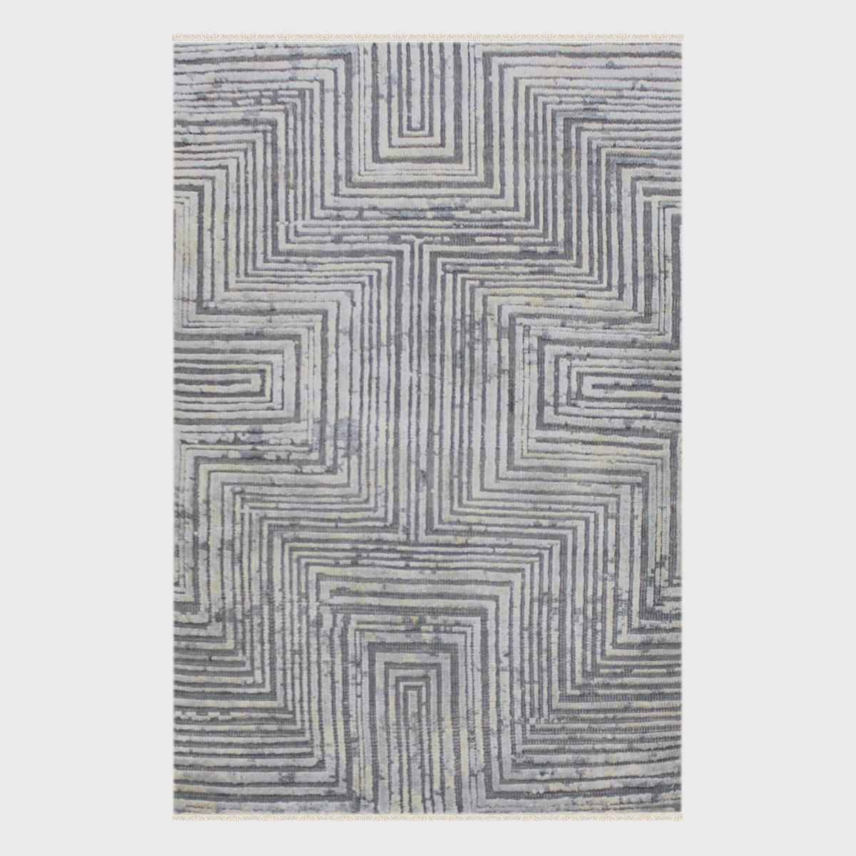 Striped Hand Tufted Gray Wool Artistic Large Area Rug - Indian Rug Store