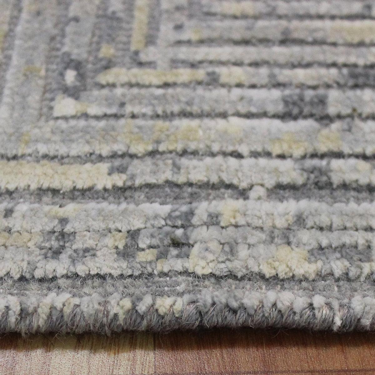 Striped Hand Tufted Gray Wool Artistic Large Area Rug - Indian Rug Store