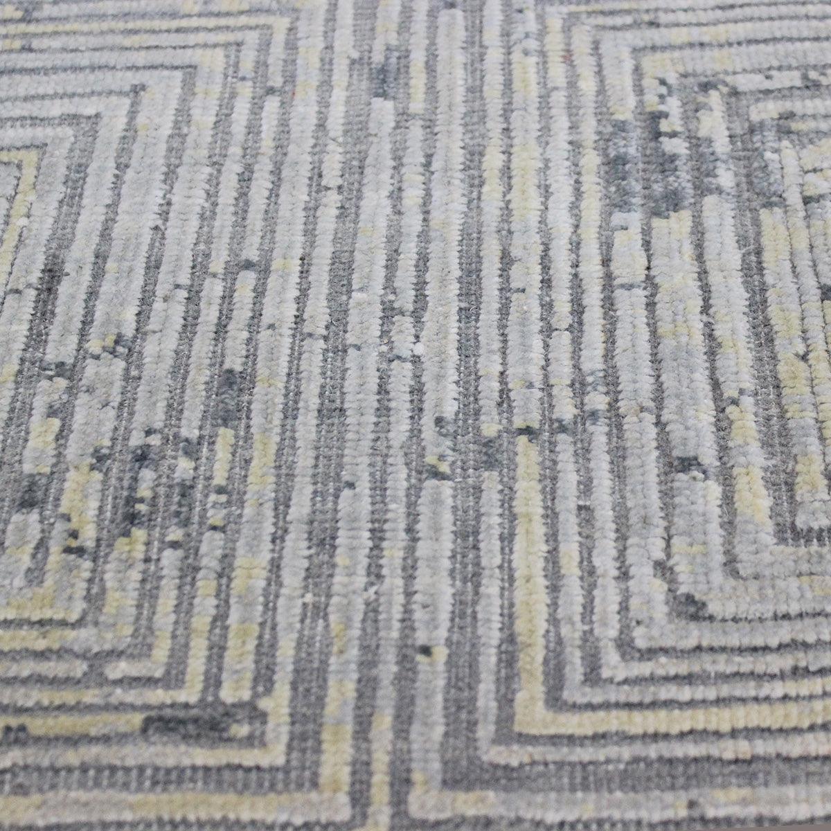 Striped Hand Tufted Gray Wool Artistic Large Area Rug - Indian Rug Store