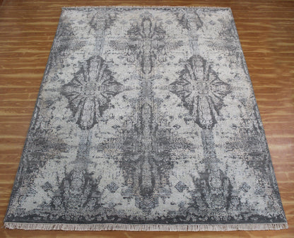 Hand Knotted Green Traditional Indoor Large Area Rug - Indian Rug Store