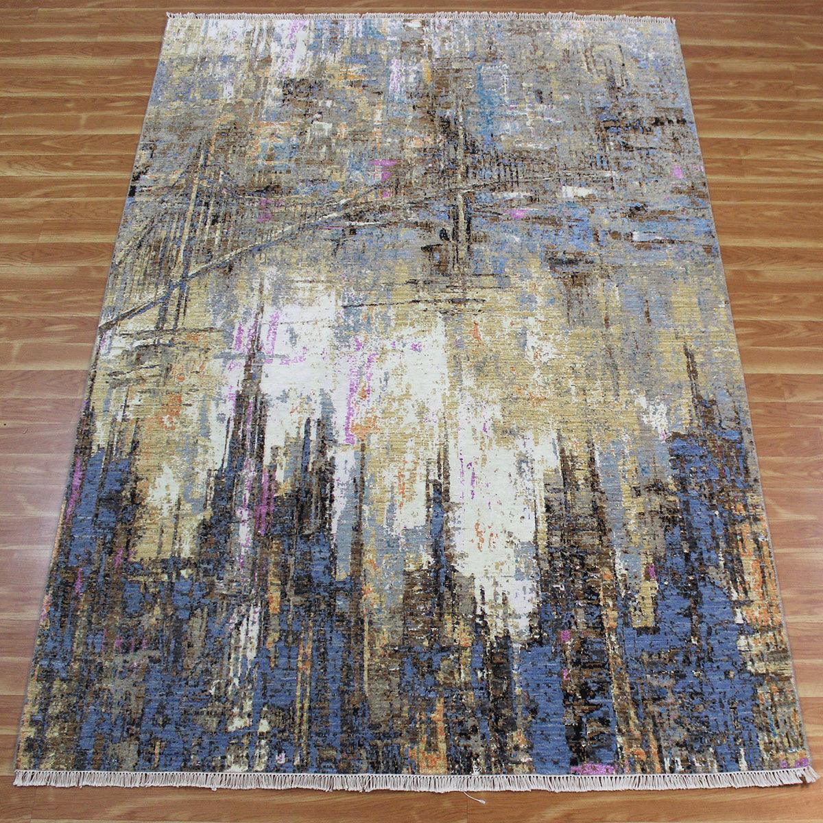 Hand Tufted Multicolor Modern Dining Large Area Rug - Indian Rug Store