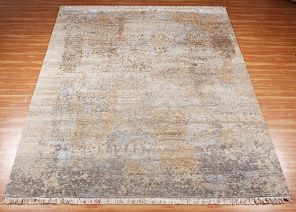 Brown Attractive Modern Hand Tufted Dining Area Rug - Indian Rug Store