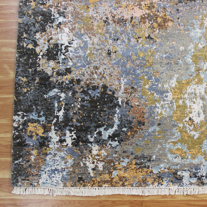 Wool Multicolor Hand Knotted Modern Outdoor Area Rug