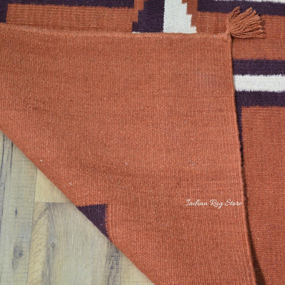 Tappeto Kilim indiano in cotone tessuto a mano per la decorazione della casa CK-510