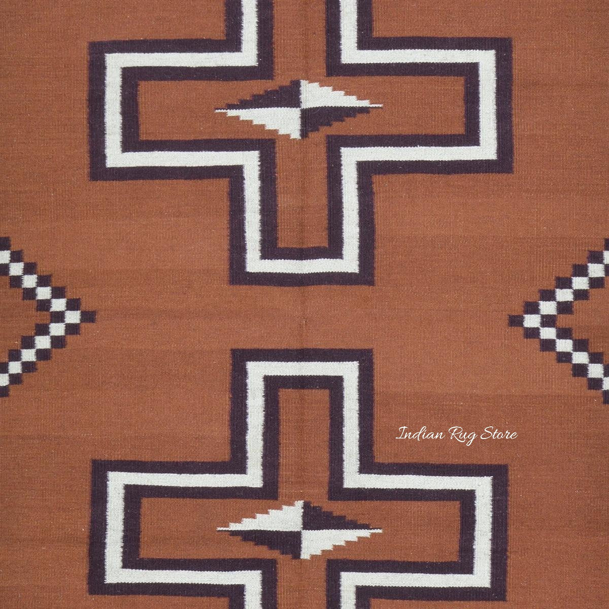 Tappeto Kilim indiano in cotone tessuto a mano per la decorazione della casa CK-510