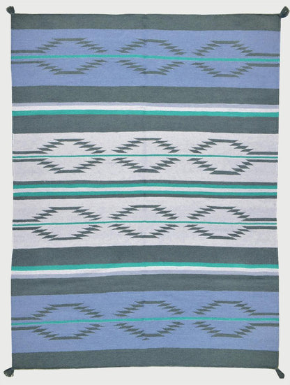 Blue Hand Woven Cotton Kilim Bed Room Rug CK-530