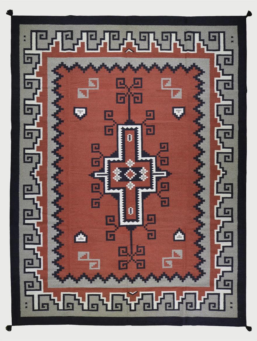 Indian Gray Hand Woven Cotton Kilim Rug For Large Area CK-535