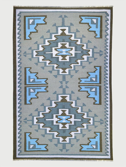 Hand Woven Cotton Kilim Area Rug For Living Room CK-544