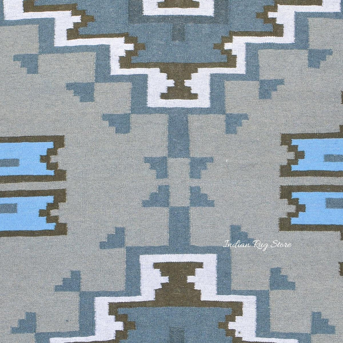 Hand Woven Cotton Kilim Area Rug For Living Room CK-544