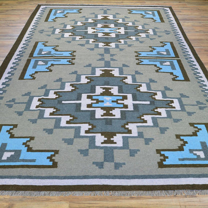 Hand Woven Cotton Kilim Area Rug For Living Room CK-544