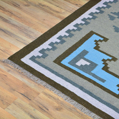 Hand Woven Cotton Kilim Area Rug For Living Room CK-544