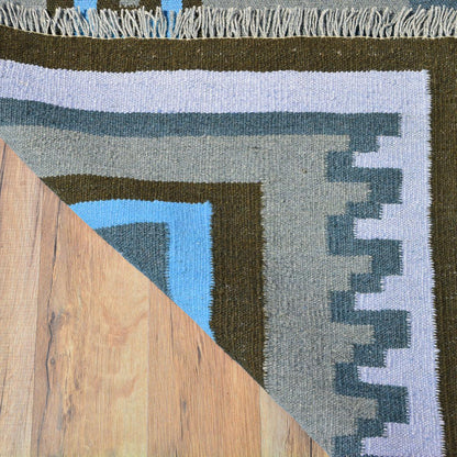 Hand Woven Cotton Kilim Area Rug For Living Room CK-544