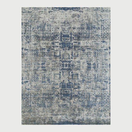 Hand Knotted Multicolor Blue Home Decor Large Area Rug - Indian Rug Store