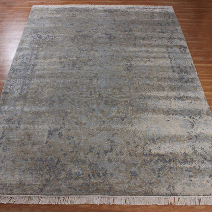 Gray Oushak Wool Indoor Outdoor Patio Decor Rug