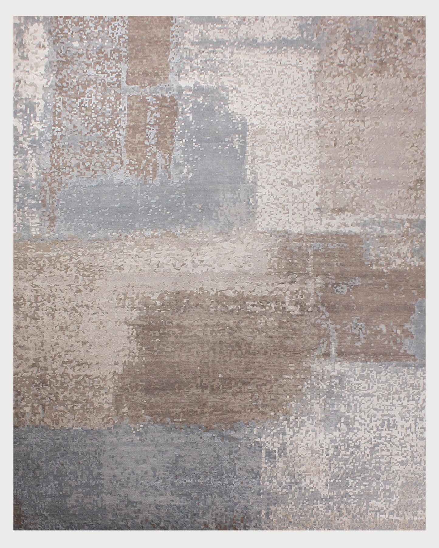 Handmade Gray Living Area Traditional  Wool Area Rug