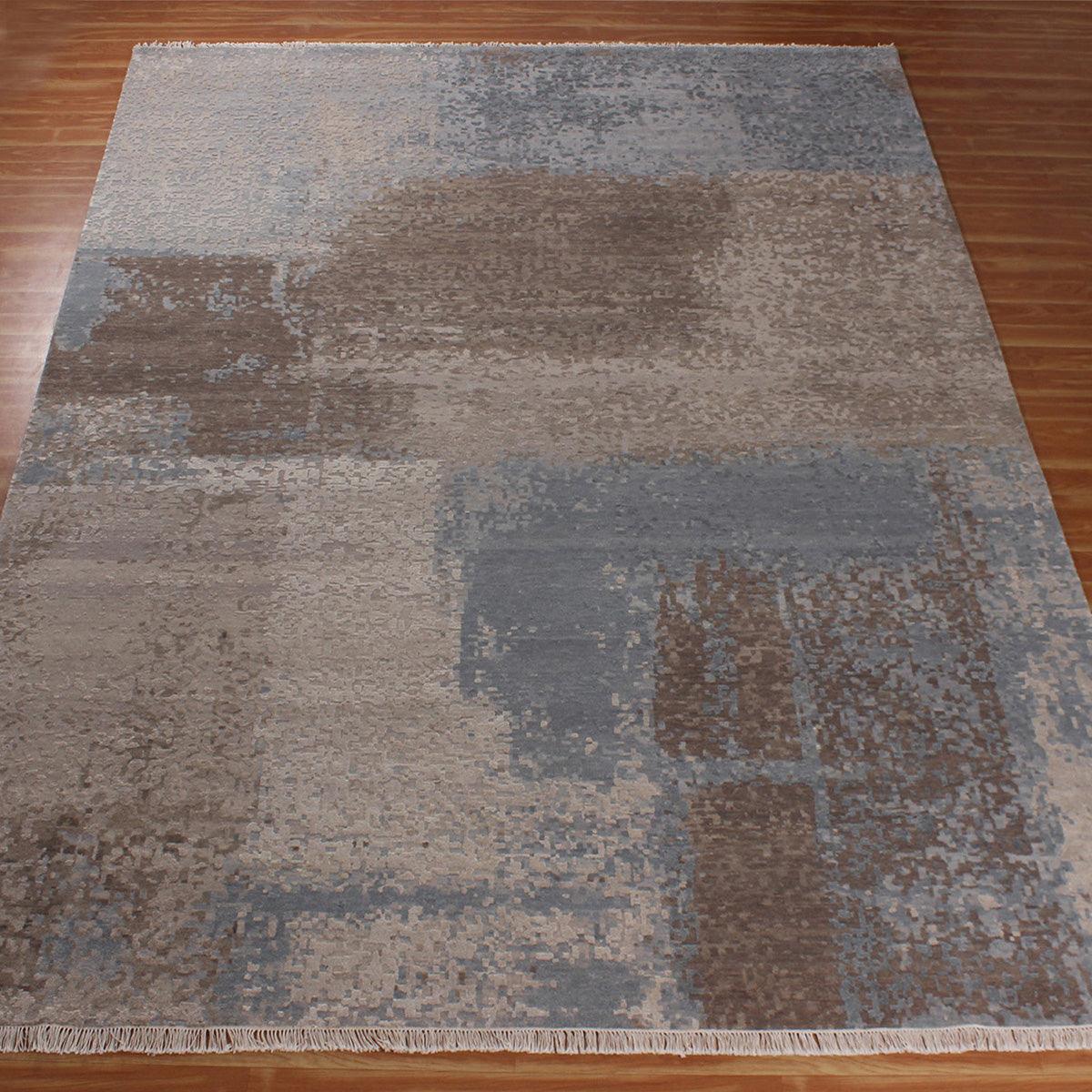 Handmade Gray Living Area Traditional  Wool Area Rug