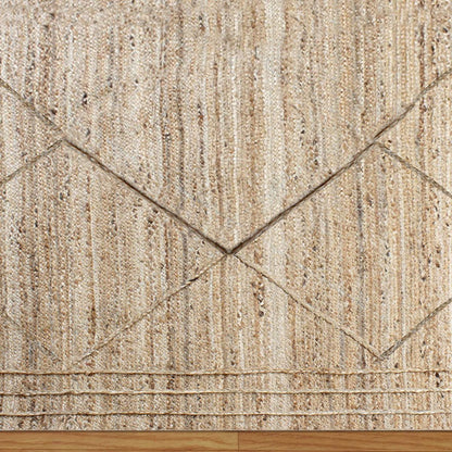 Beige Dhurrie Design Hand Braided Living Area Decor Jute Rug - Indian Rug Store