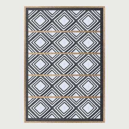 Hand Braided Black White Geometric Out House Jute Rug - Indian Rug Store