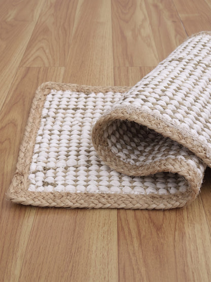 Handwoven Braided Jute Stair Treads – Sisal Boho Farmhouse Rug Set