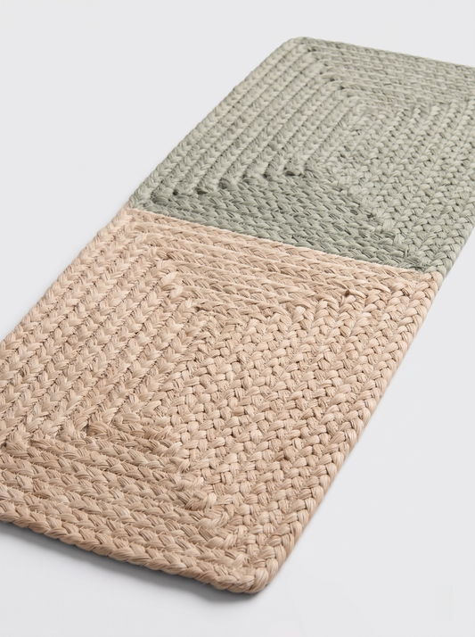 Handcrafted Eucalyptus Green Stair Treads, Natural Organic Modern Step Mats
