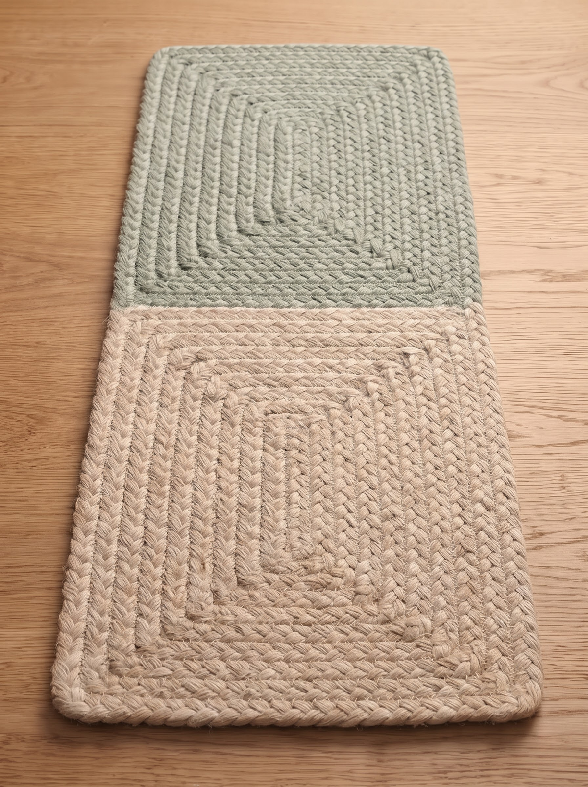 Handcrafted Eucalyptus Green Stair Treads, Natural Organic Modern Step Mats