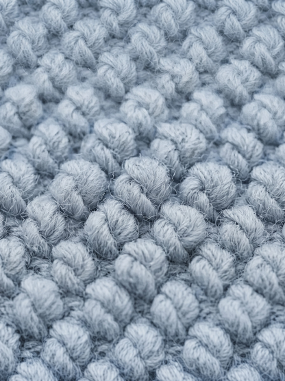 Powder Blue Wool Stair Treads Set, Pebble Non-Slip Carpet Mats, Coastal Farmhouse Rug