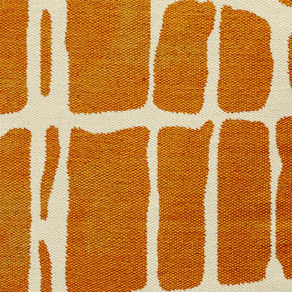 Eco Friendly Orange Cotton Handmade Abstract Modern Area Rug DGP-23