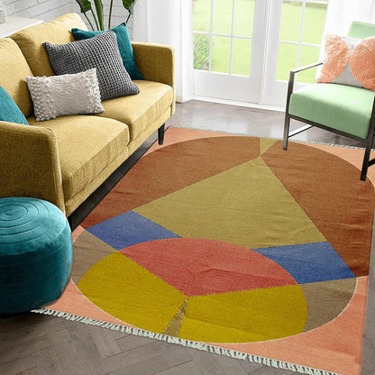 Abstract Multicolor Farmhouse Handmade Modern Outdoor Area Rug DGP-25