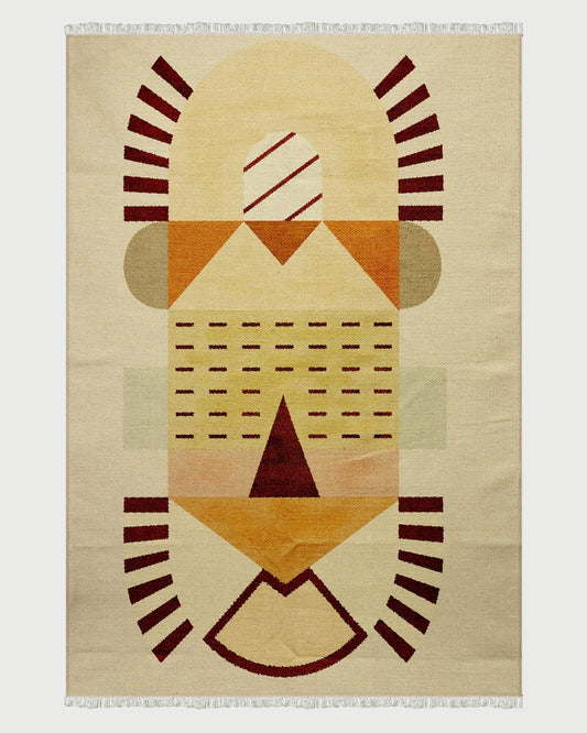 Trendy Design Yellow Indian Farmhouse Cotton Outdoor Area Rug DGP-31