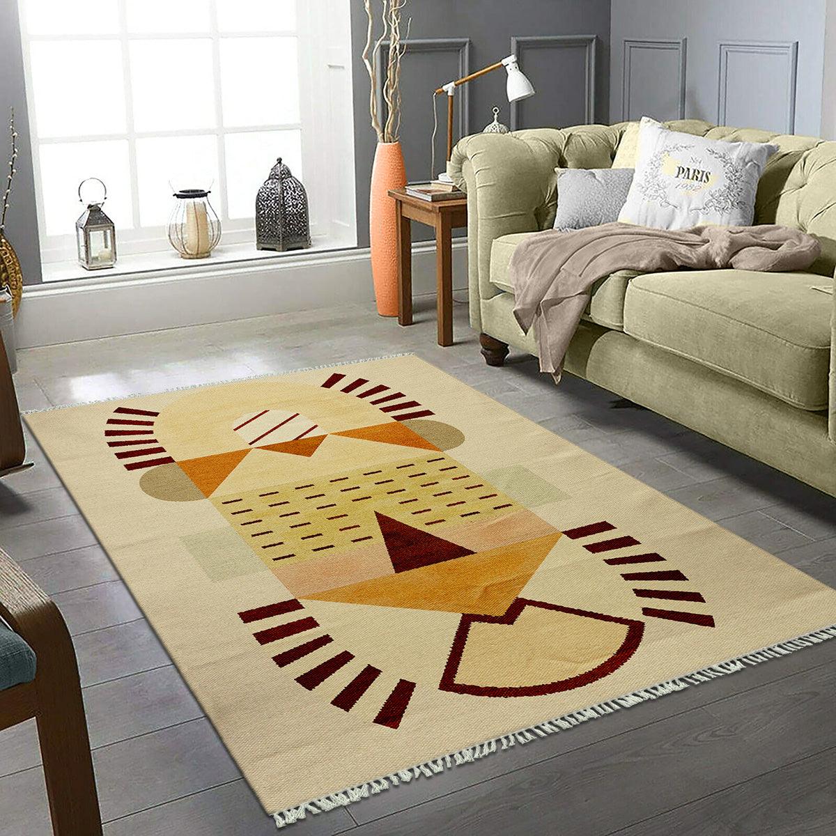 Trendy Design Yellow Indian Farmhouse Cotton Outdoor Area Rug DGP-31