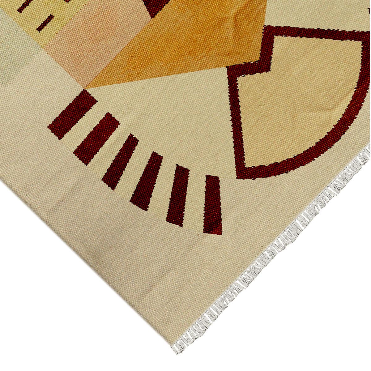 Trendy Design Yellow Indian Farmhouse Cotton Outdoor Area Rug DGP-31