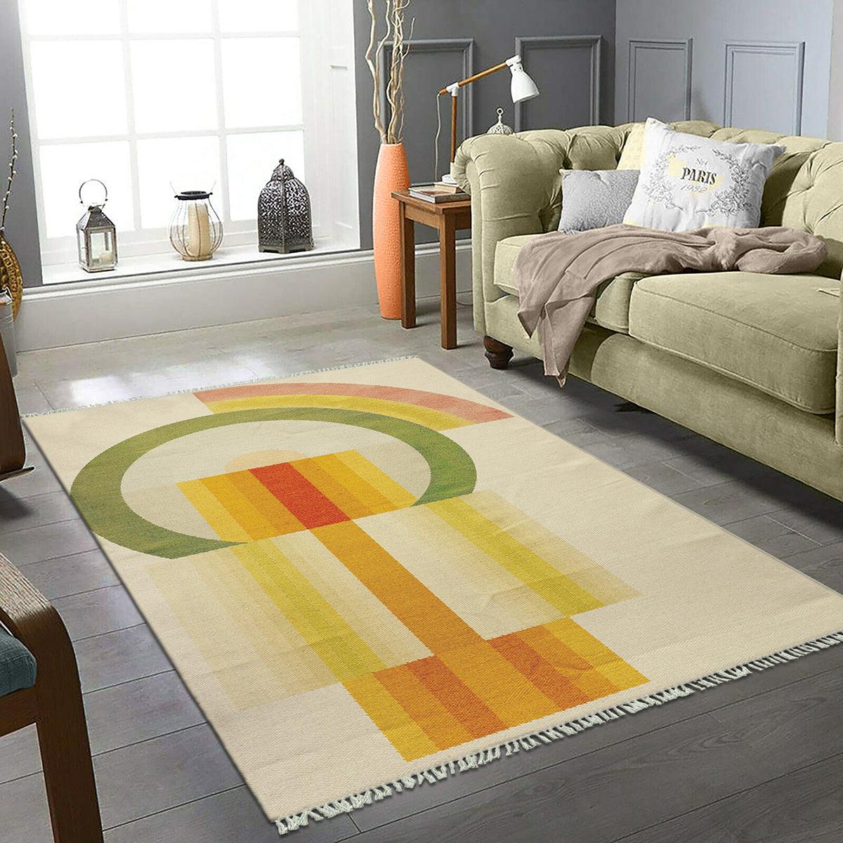 Abstract Multicolor Trendy Attractive Cotton Farmhouse Area Rug DGP-32