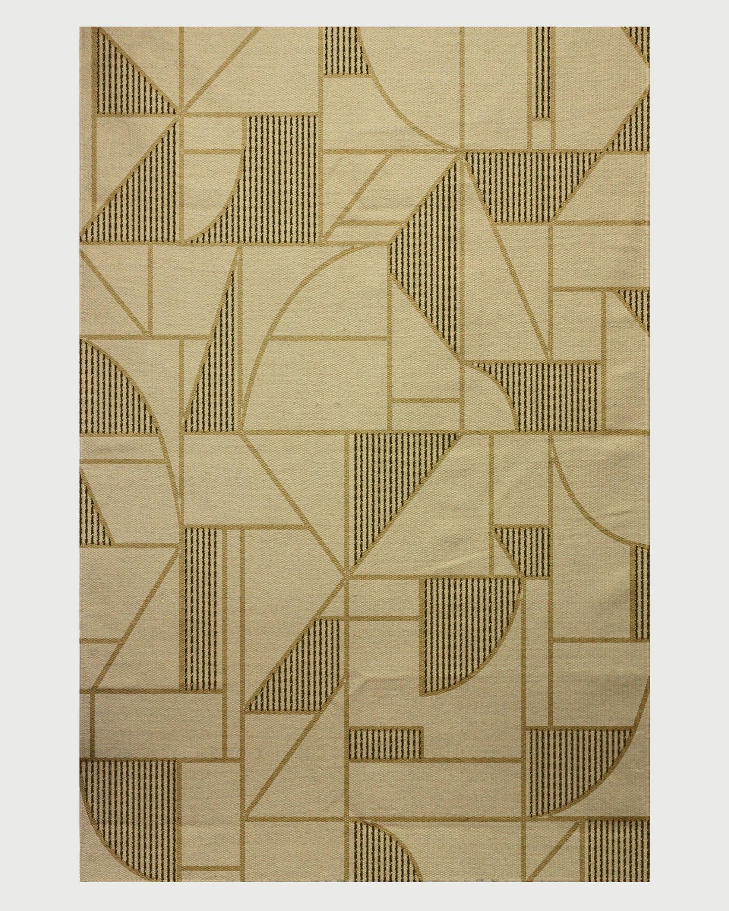 Indian Brown Handmade Abstract Modern Outdoor Area Rug DGP-33