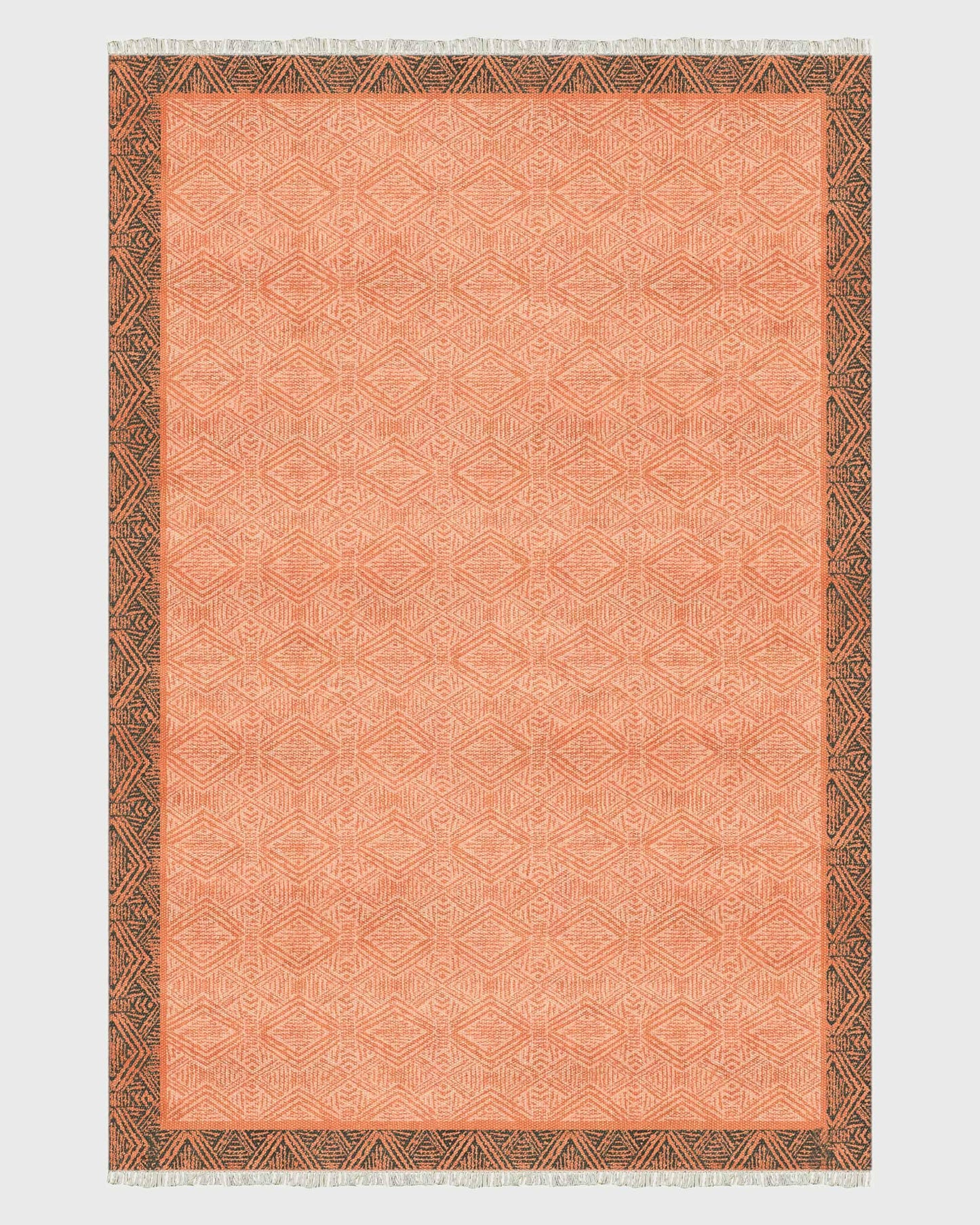 Abstract Orange Handmade Modern Living Room Cotton Area Rug DGP-53