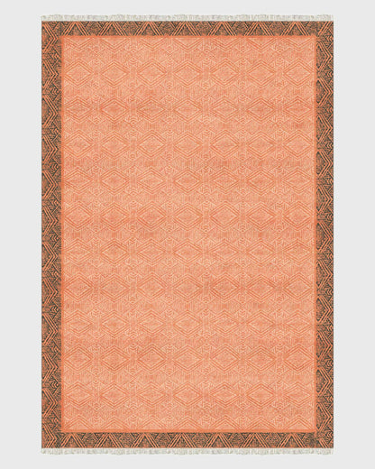 Abstract Orange Handmade Modern Living Room Cotton Area Rug DGP-53