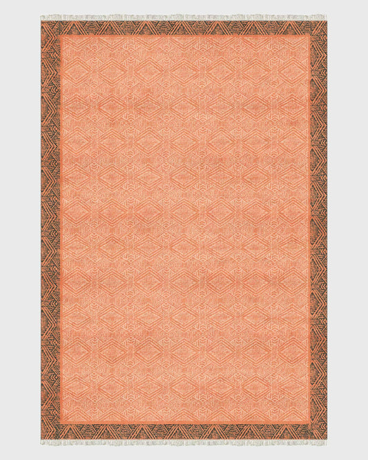 Abstract Orange Handmade Modern Living Room Cotton Area Rug DGP-53