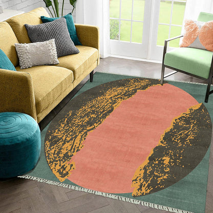 Handmade Braided Multicolor Outdoor Abstract Modern Cotton Area Rug DGP-54