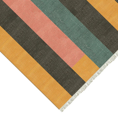 Eco Friendly Multicolor Cotton Handmade Abstract Modern Area Rug DGP-57