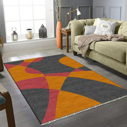 Abstract Multicolor Trendy Attractive Cotton Farmhouse Area Rug DGP-66