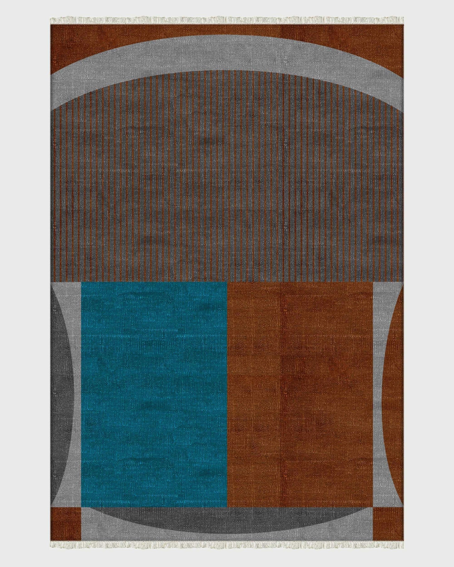 Indian Multicolor Handmade Abstract Modern Outdoor Area Rug DGP-67