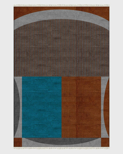 Indian Multicolor Handmade Abstract Modern Outdoor Area Rug DGP-67