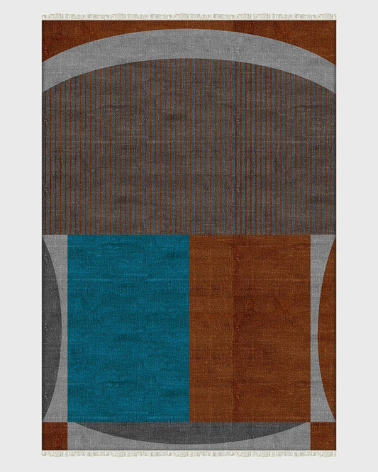 Indian Multicolor Handmade Abstract Modern Outdoor Area Rug DGP-67